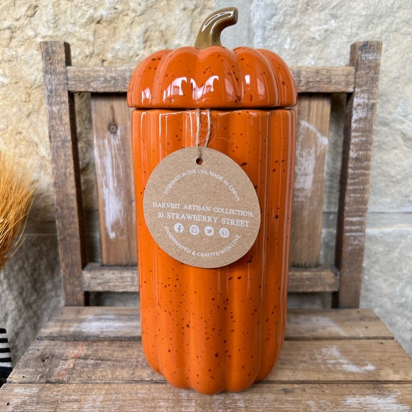 Kitchen 1 Strawberry Street 9 12 H Pumpkin Canister Poshmark